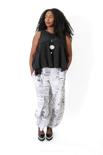 Grizas Printed Abstract Trousers - Essential Elements Chicago