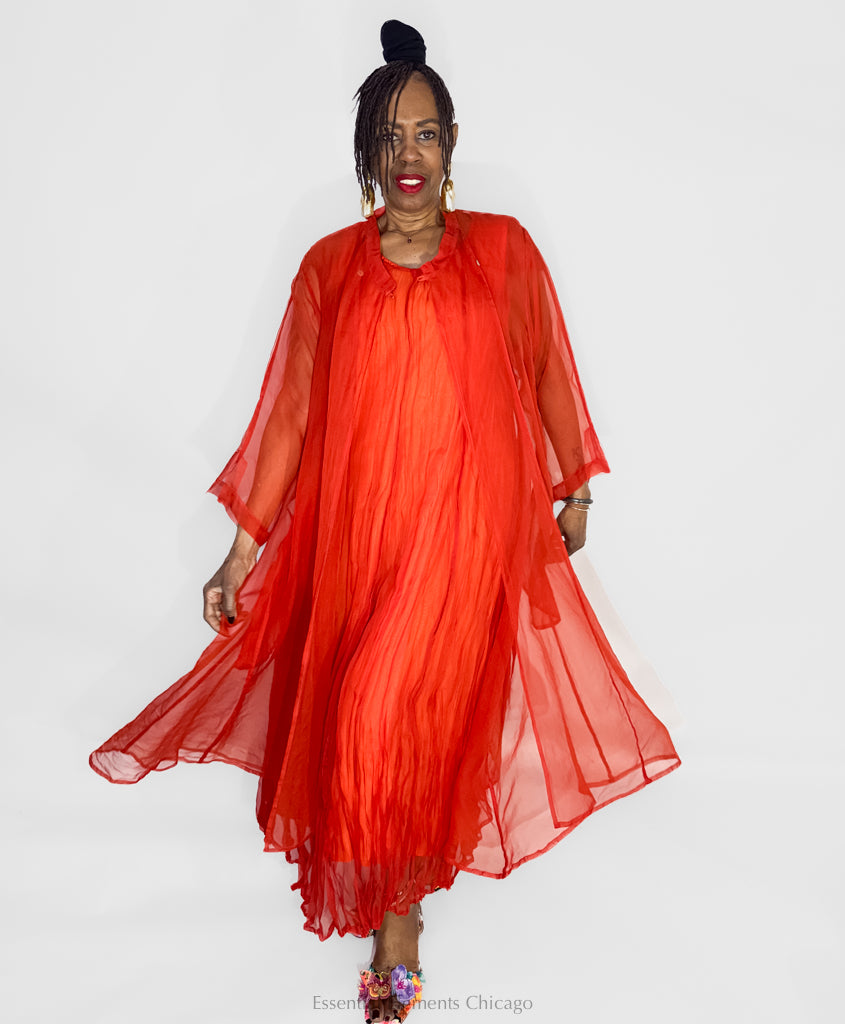 Grizas Silk Chiffon Jacket - Essential Elements Chicago