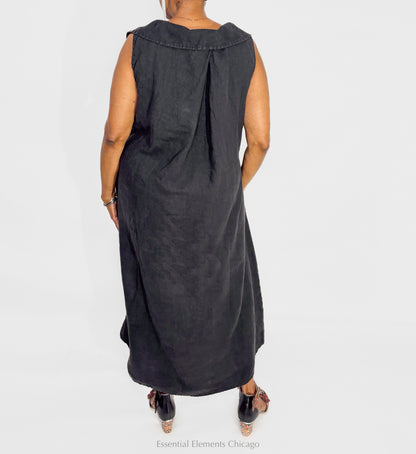 Grizas Sleeveless Linen Dress - Essential Elements Chicago
