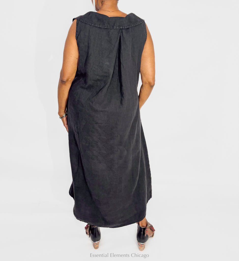 Grizas Sleeveless Linen Dress - Essential Elements Chicago
