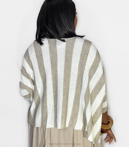 Grizas Striped Linen Sweater - Essential Elements Chicago