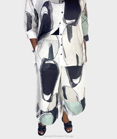 Grizas Tumble Stone Linen Pants - Essential Elements Chicago