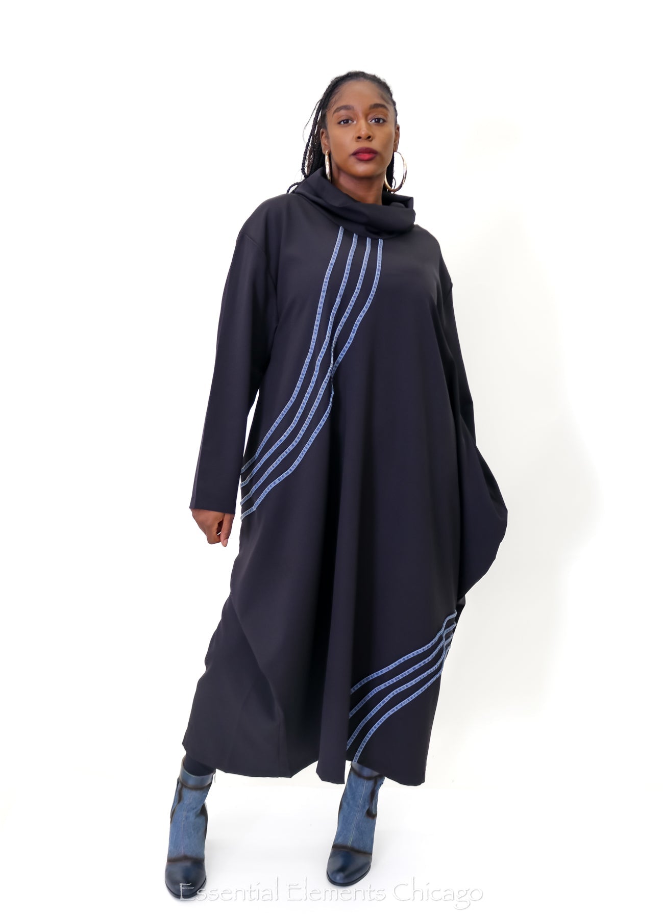 H4 Denim Lines Dress - Essential Elements Chicago