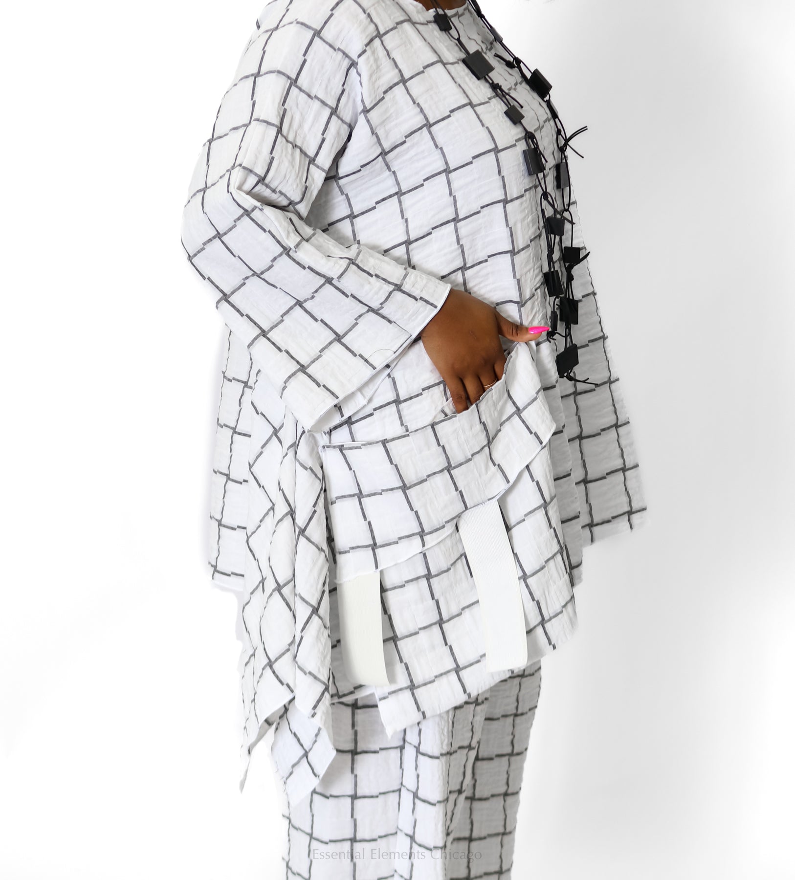 Heydari Asymmetrical Grid Top - Essential Elements Chicago