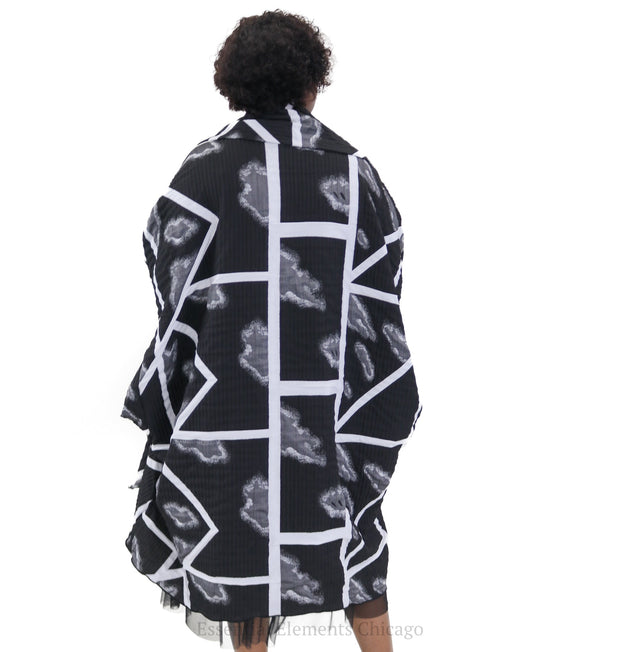 Heydari Black & White Abstract Jacket - Essential Elements Chicago