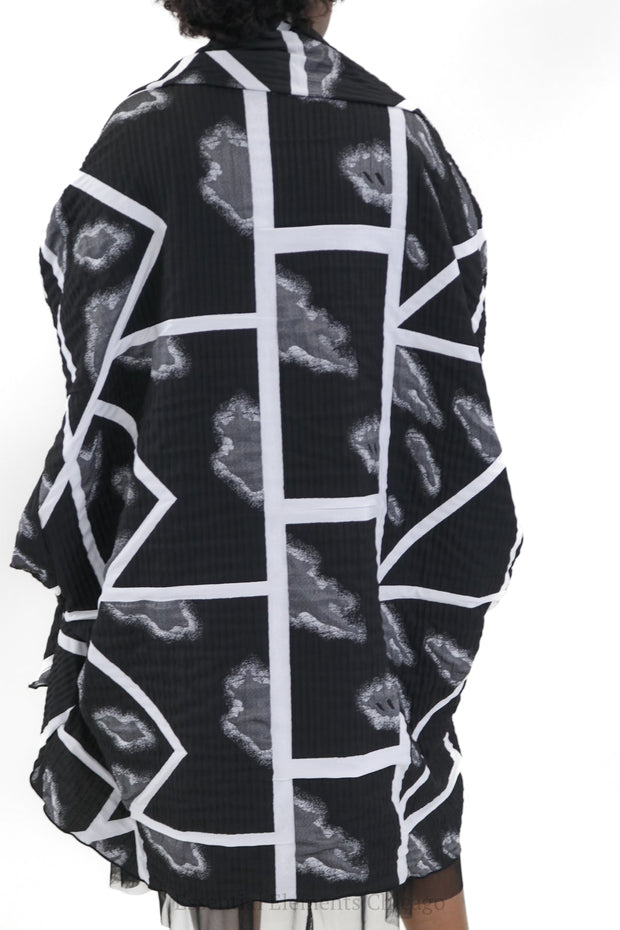 Heydari Black & White Abstract Jacket - Essential Elements Chicago
