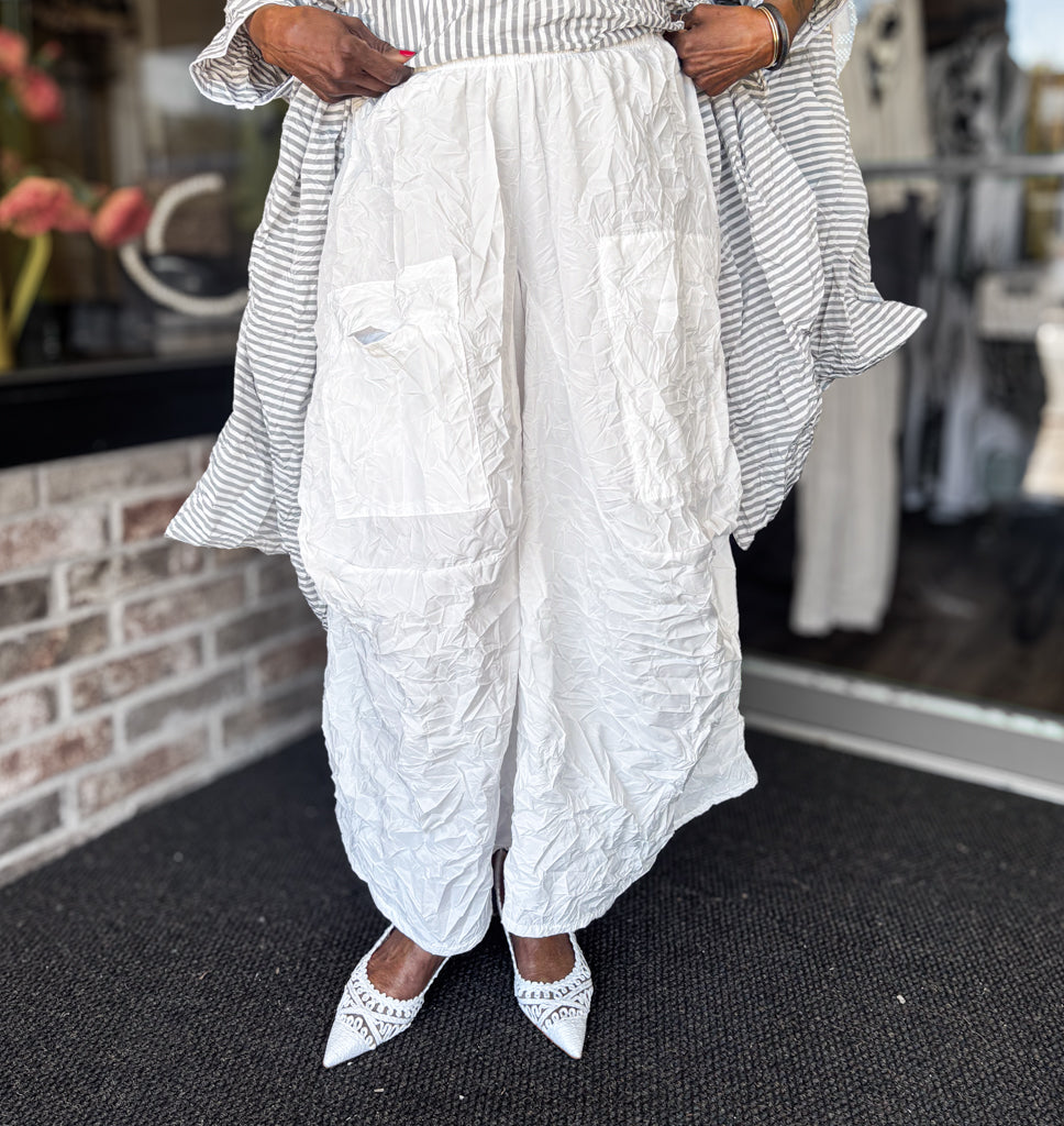 Heydari Crinkle Cropped Pants - Essential Elements Chicago