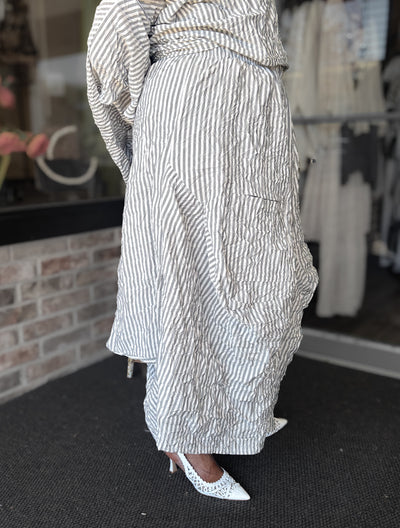 Heydari Gaia Pants, Grey Stripe - Essential Elements Chicago