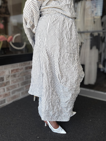 Heydari Gaia Pants, Grey Stripe - Essential Elements Chicago