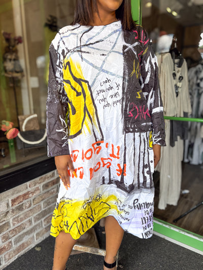 Heydari Graffiti Straight Dress - Essential Elements Chicago