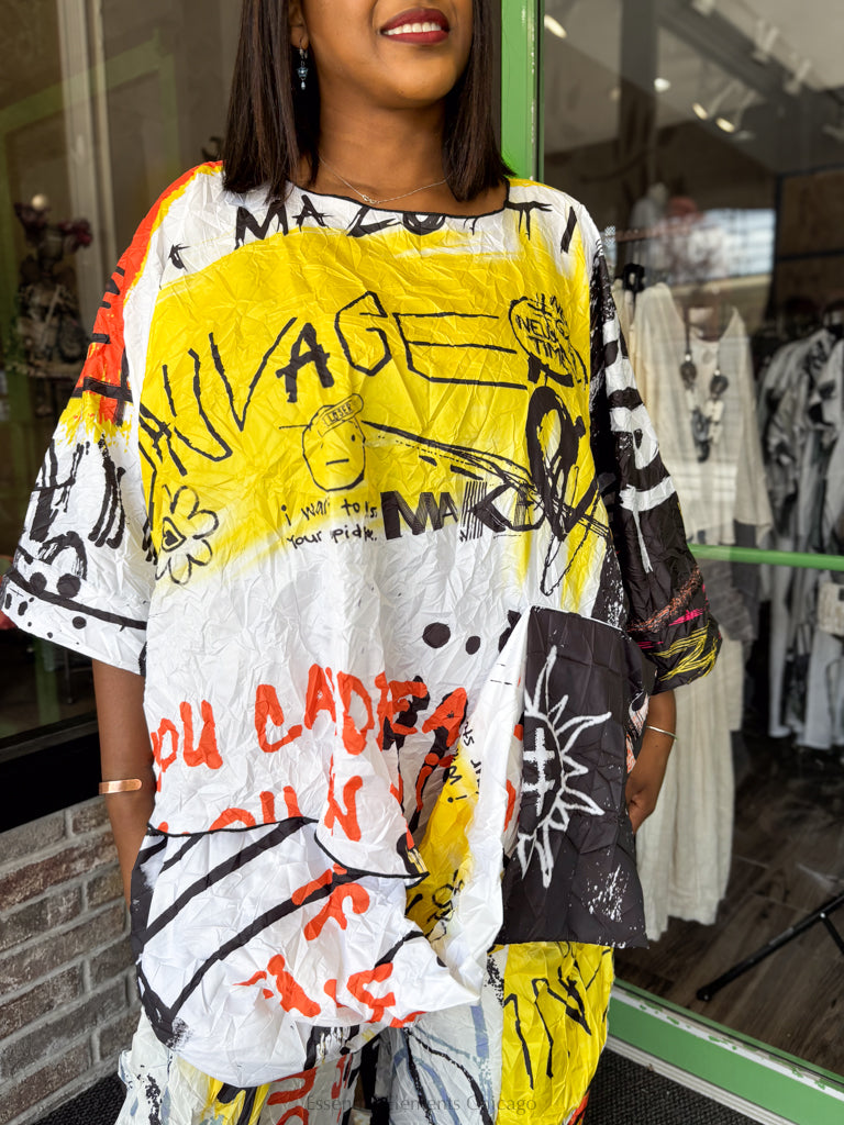 Heydari One Pocket Graffiti Top