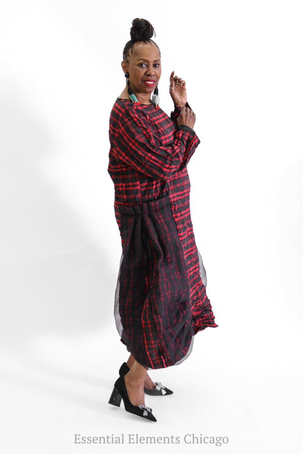 Heydari Plaid & Tulle Dress - Essential Elements Chicago
