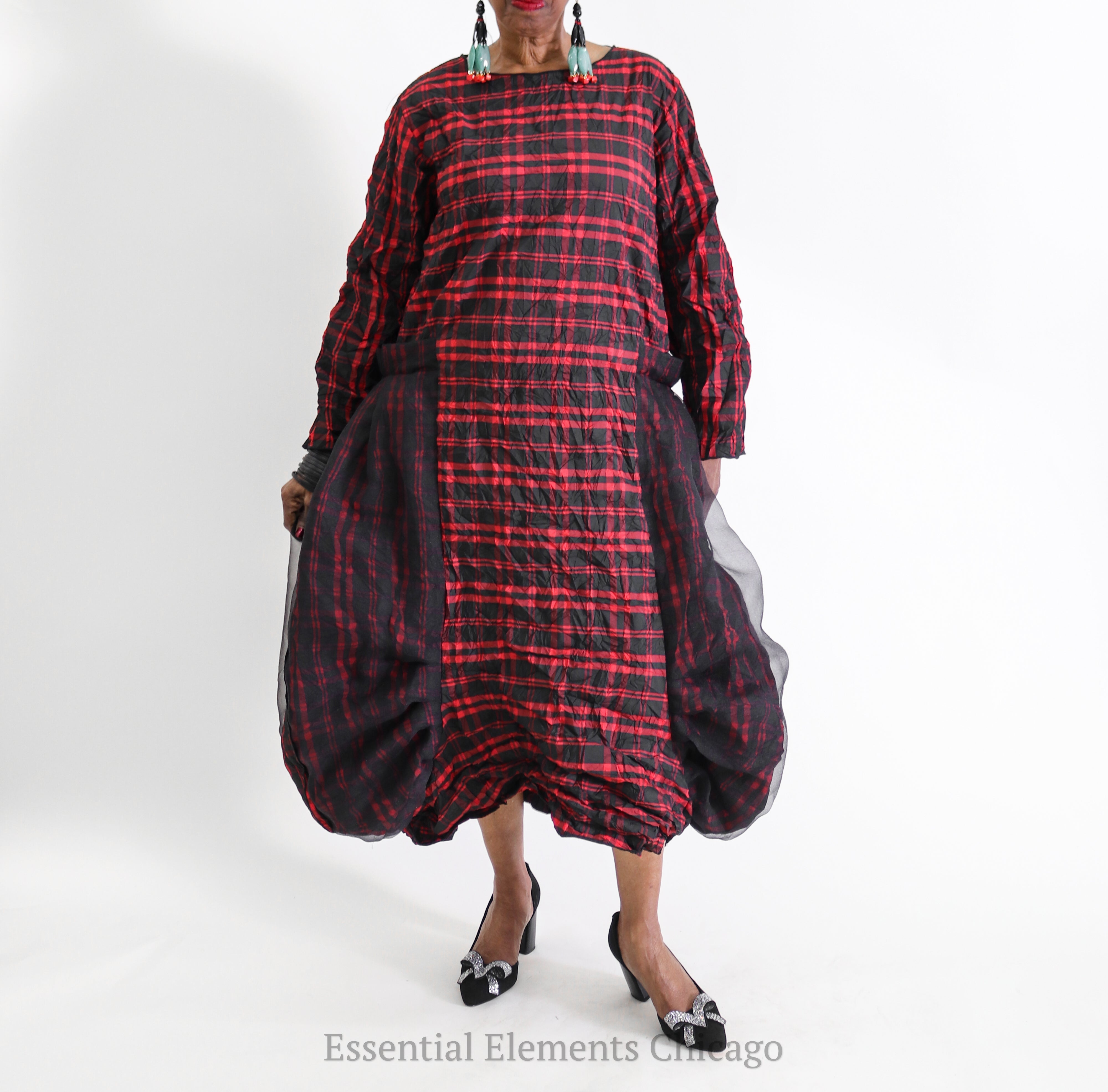 Heydari Plaid & Tulle Dress - Essential Elements Chicago