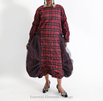 Heydari Plaid & Tulle Dress - Essential Elements Chicago