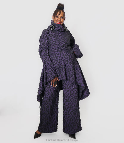 Heydari Ruched Tunic - Purple - Essential Elements Chicago
