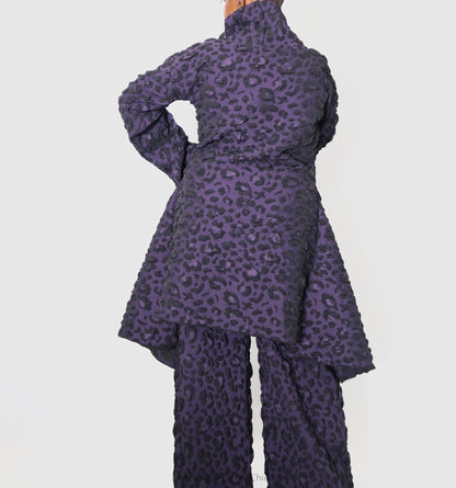 Heydari Ruched Tunic - Purple - Essential Elements Chicago