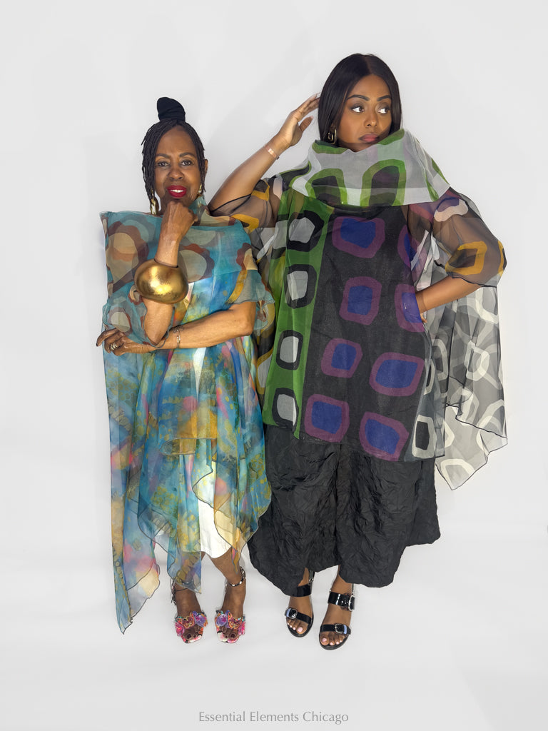 Heydari Sheer Abstract Tunic - Essential Elements Chicago