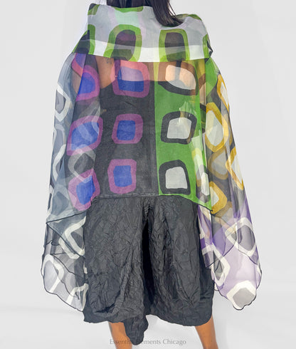 Heydari Sheer Abstract Tunic - Essential Elements Chicago