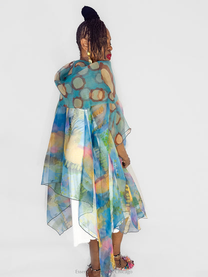 Heydari Sheer Abstract Tunic - Essential Elements Chicago