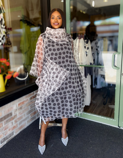 Heydari Sheer Dot Dress - Essential Elements Chicago