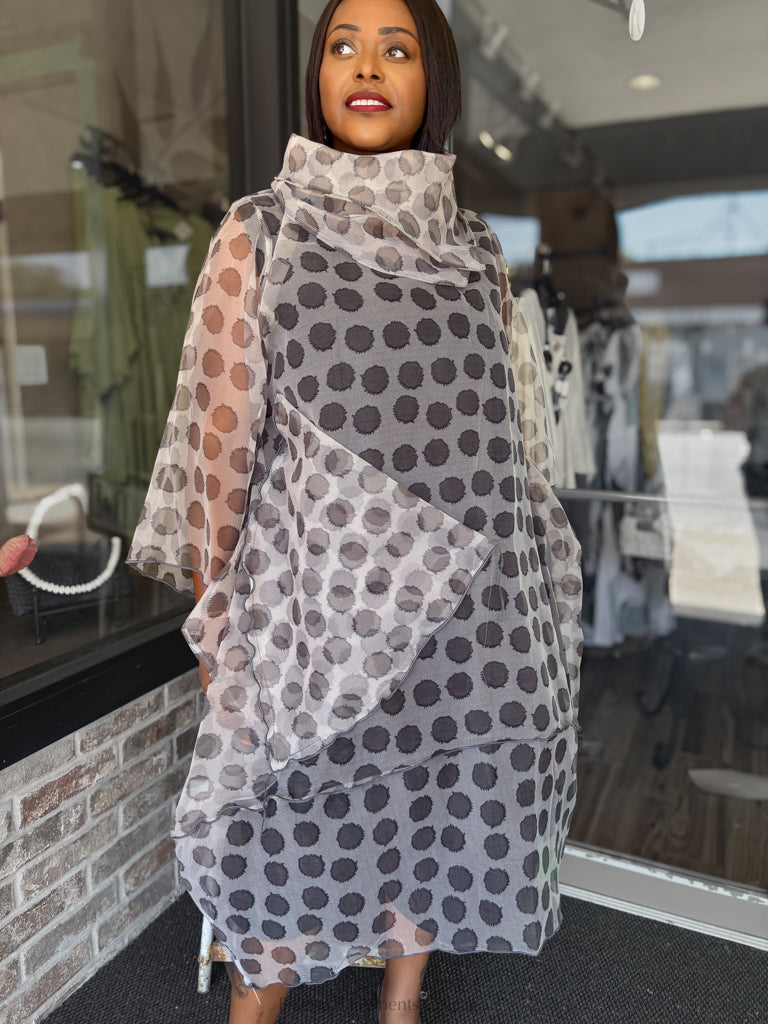 Heydari Sheer Dot Dress - Essential Elements Chicago