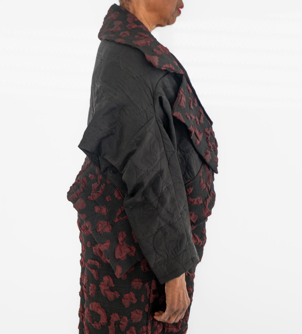 Heydari Short Jacket, Red & Black - Essential Elements Chicago