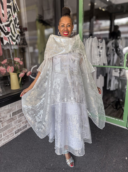 Heydari Silver Sheer Tunic - Essential Elements Chicago