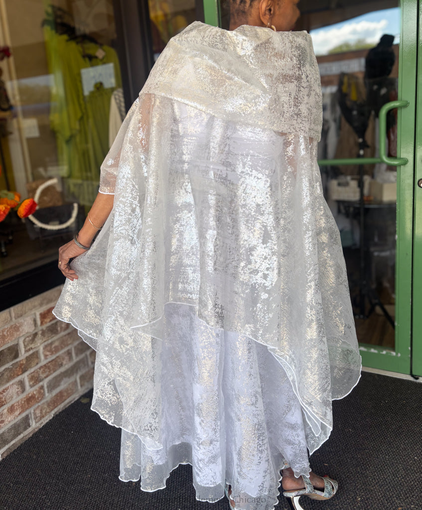 Heydari Silver Sheer Tunic