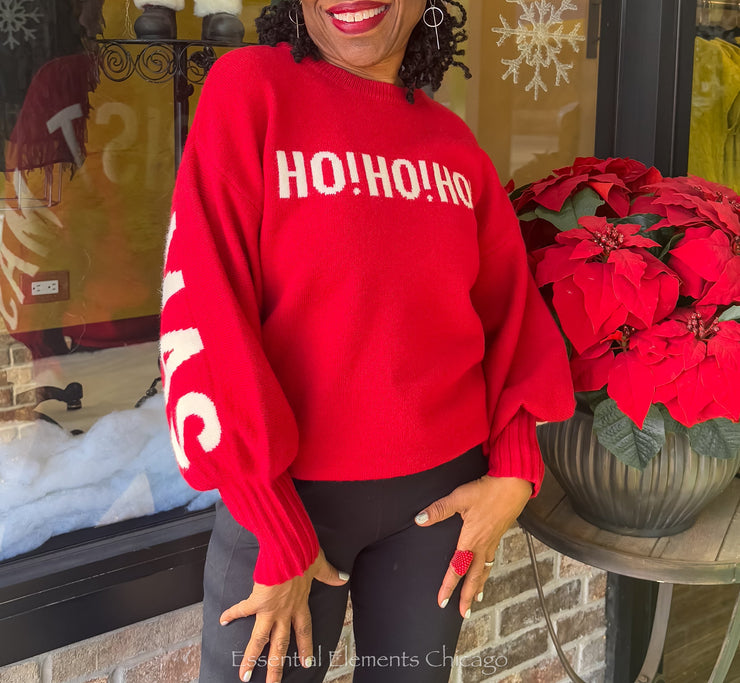 Ho Ho Ho & Merry Christmas Sweater - Essential Elements Chicago