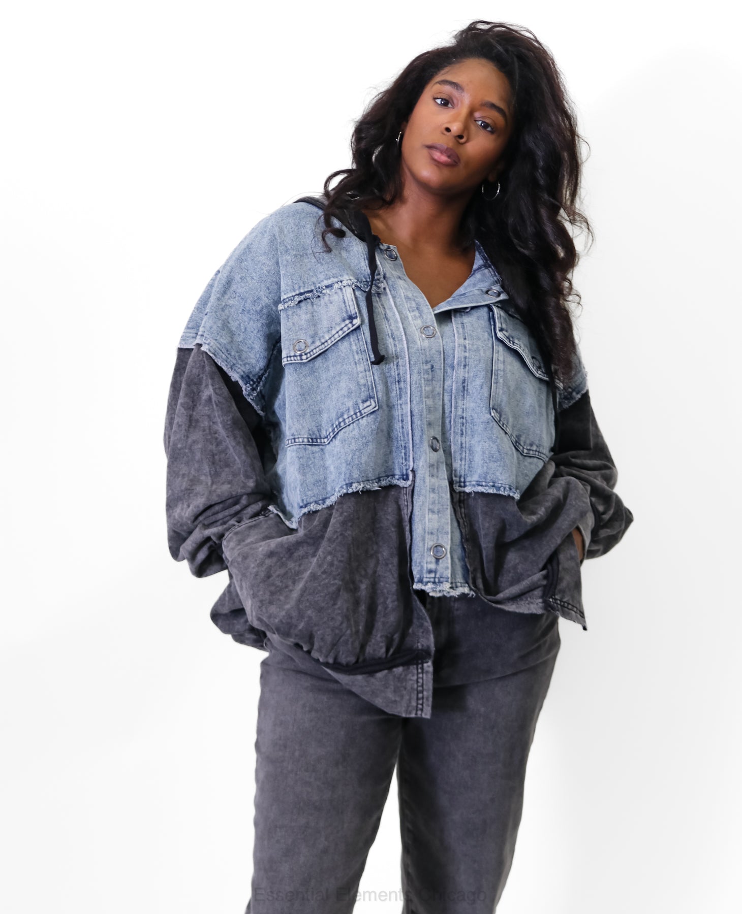 Hudson Double Denim Jacket - Essential Elements Chicago