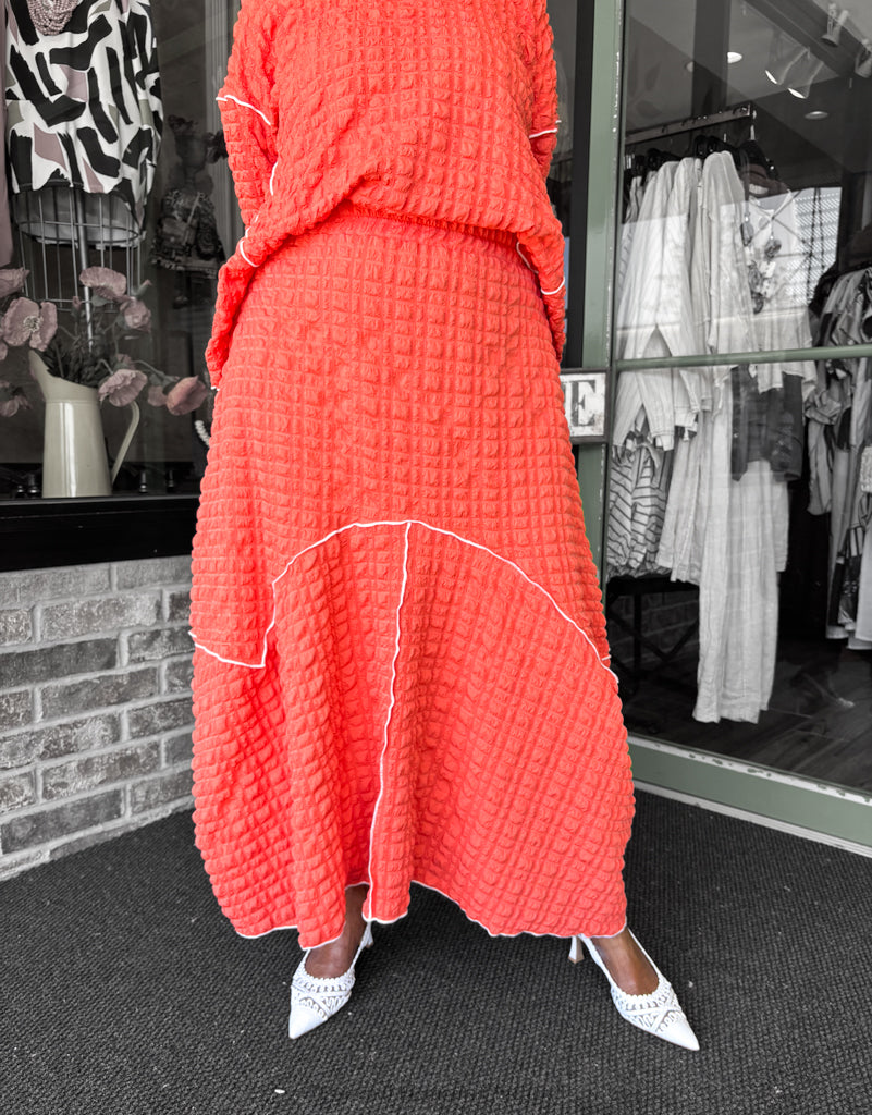 IC Collection Bubble Check Maxi Skirt - Essential Elements Chicago