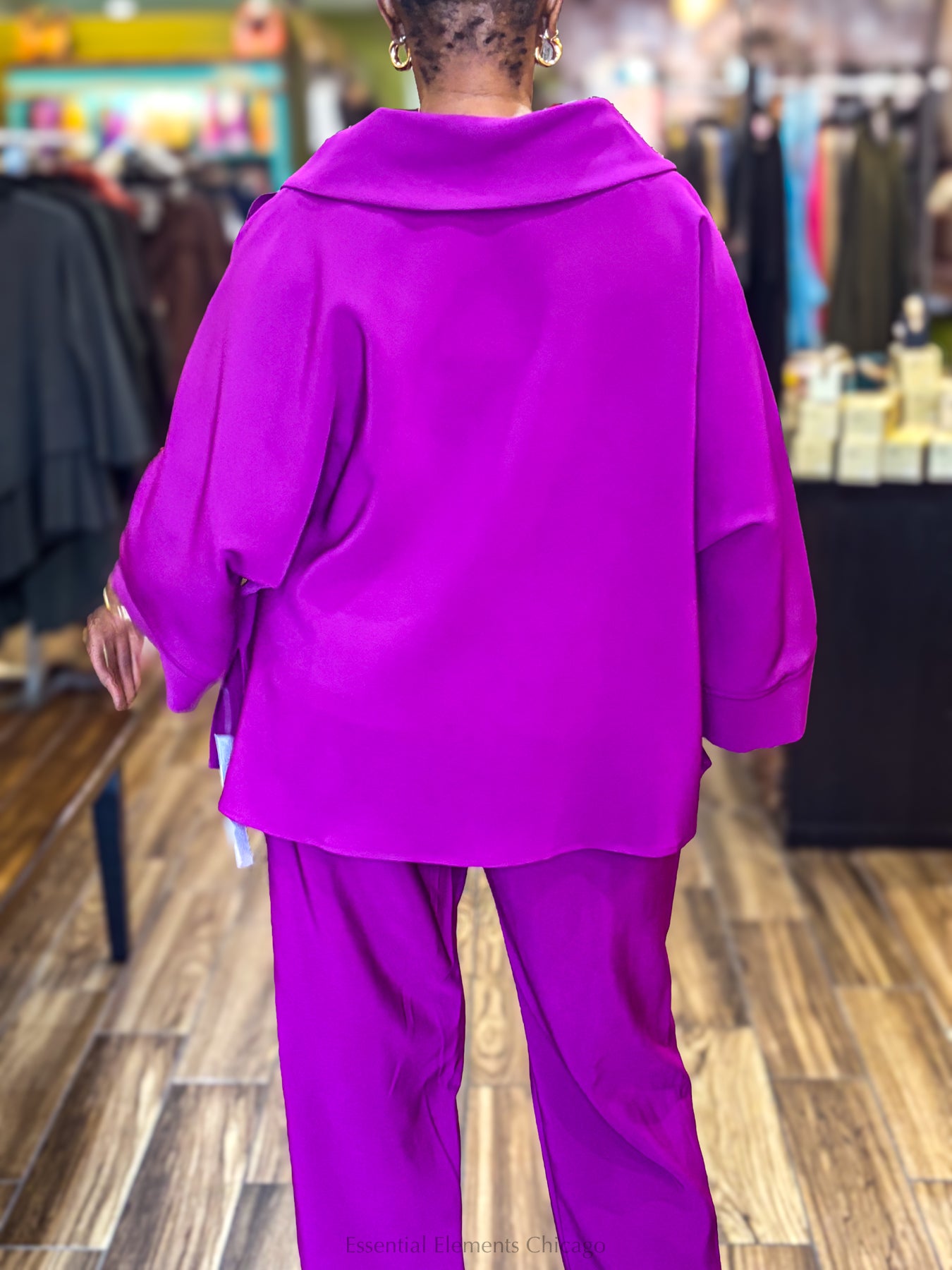 IC Collection Side Ruffle Top - Magenta
