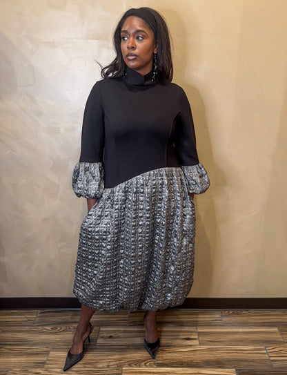 IC Collection Textured Midi Dress - Essential Elements Chicago