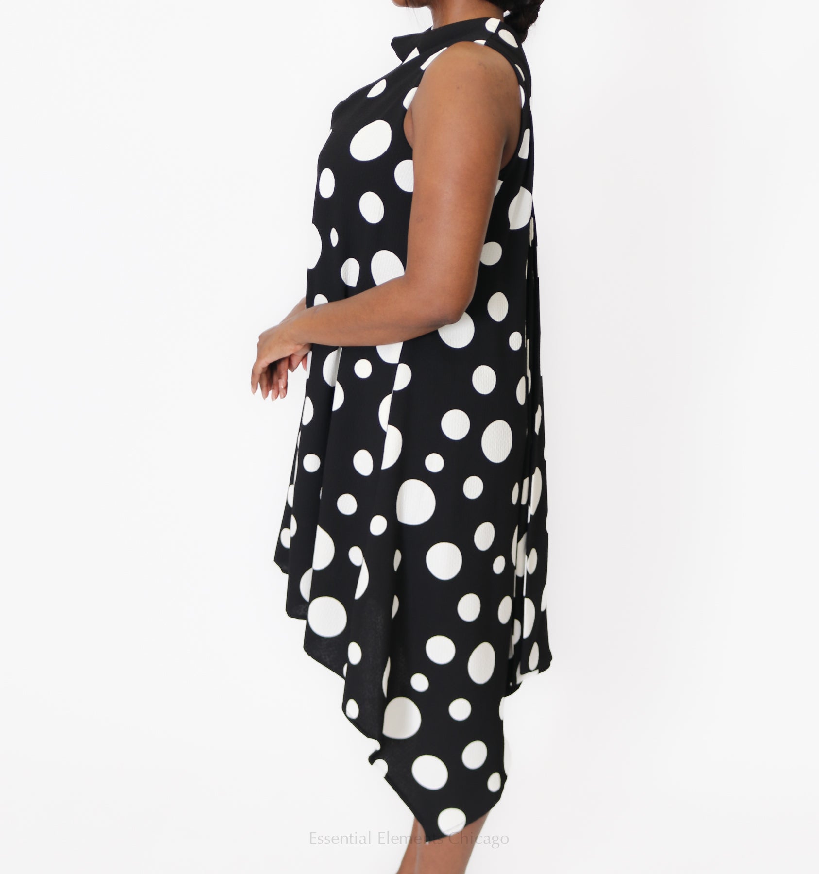 IC Collection White Dot Dress