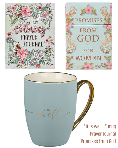 The Blessed Woman Gift Set-It is Well  (Blue)