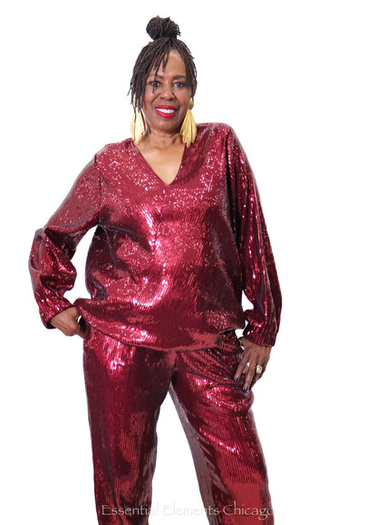 Jassy Sequin Pants - Essential Elements Chicago