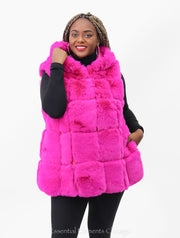 Jayley Hooded Faux Fur Vest - Essential Elements Chicago