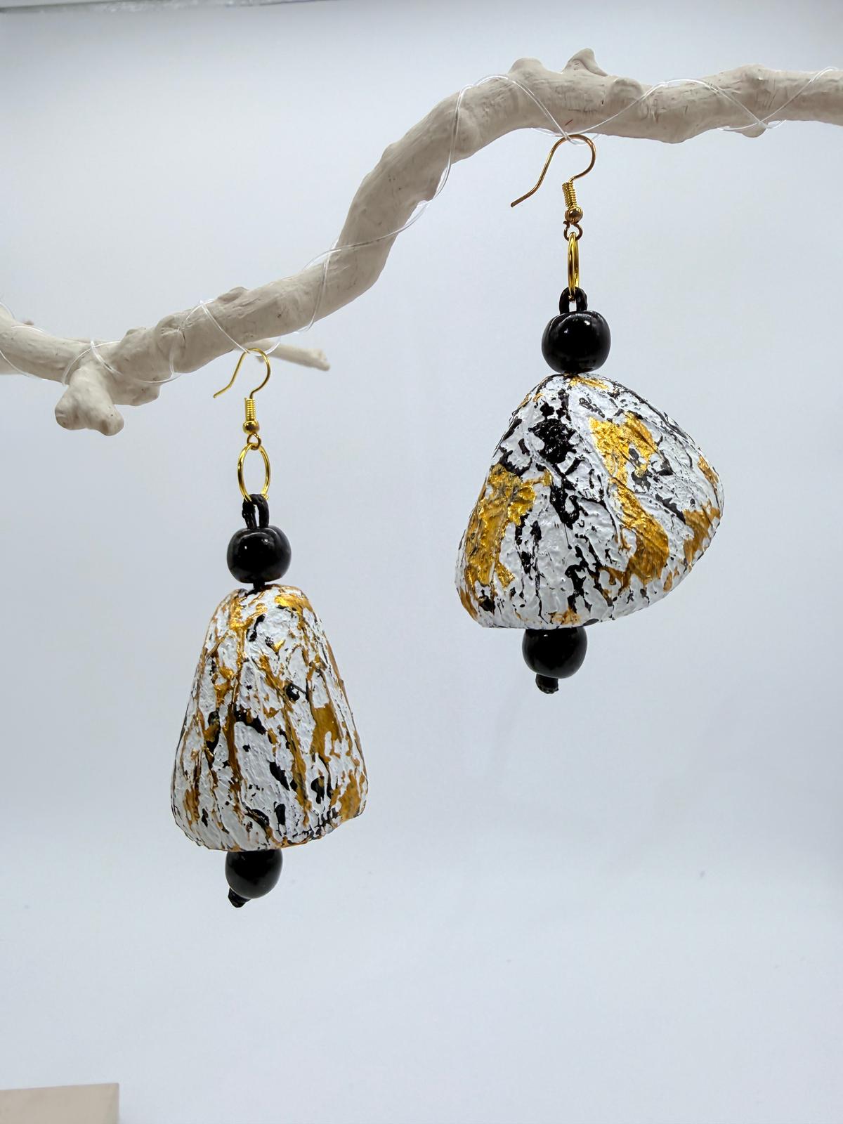 Jianhui Bells Earrings | White-Gold - Essential Elements Chicago