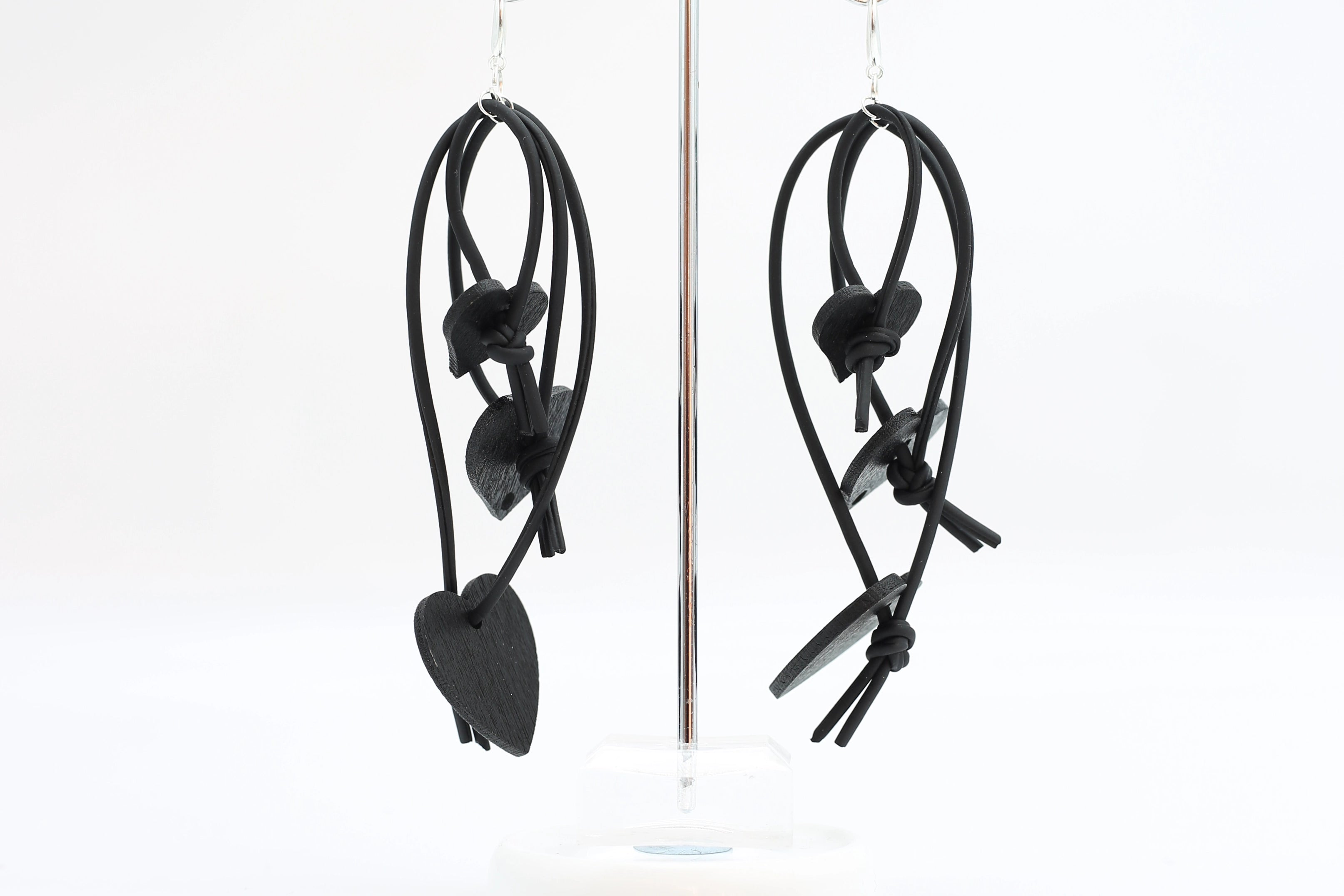 Jianhui Black Hearts Earrings - Essential Elements Chicago