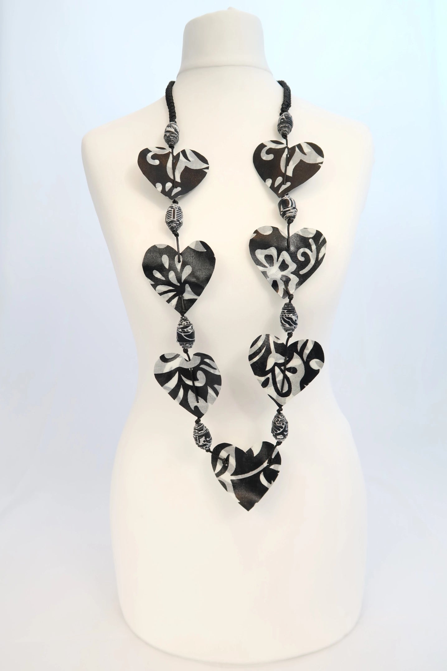 Jianhui Black-White Hearts Necklace - Essential Elements Chicago