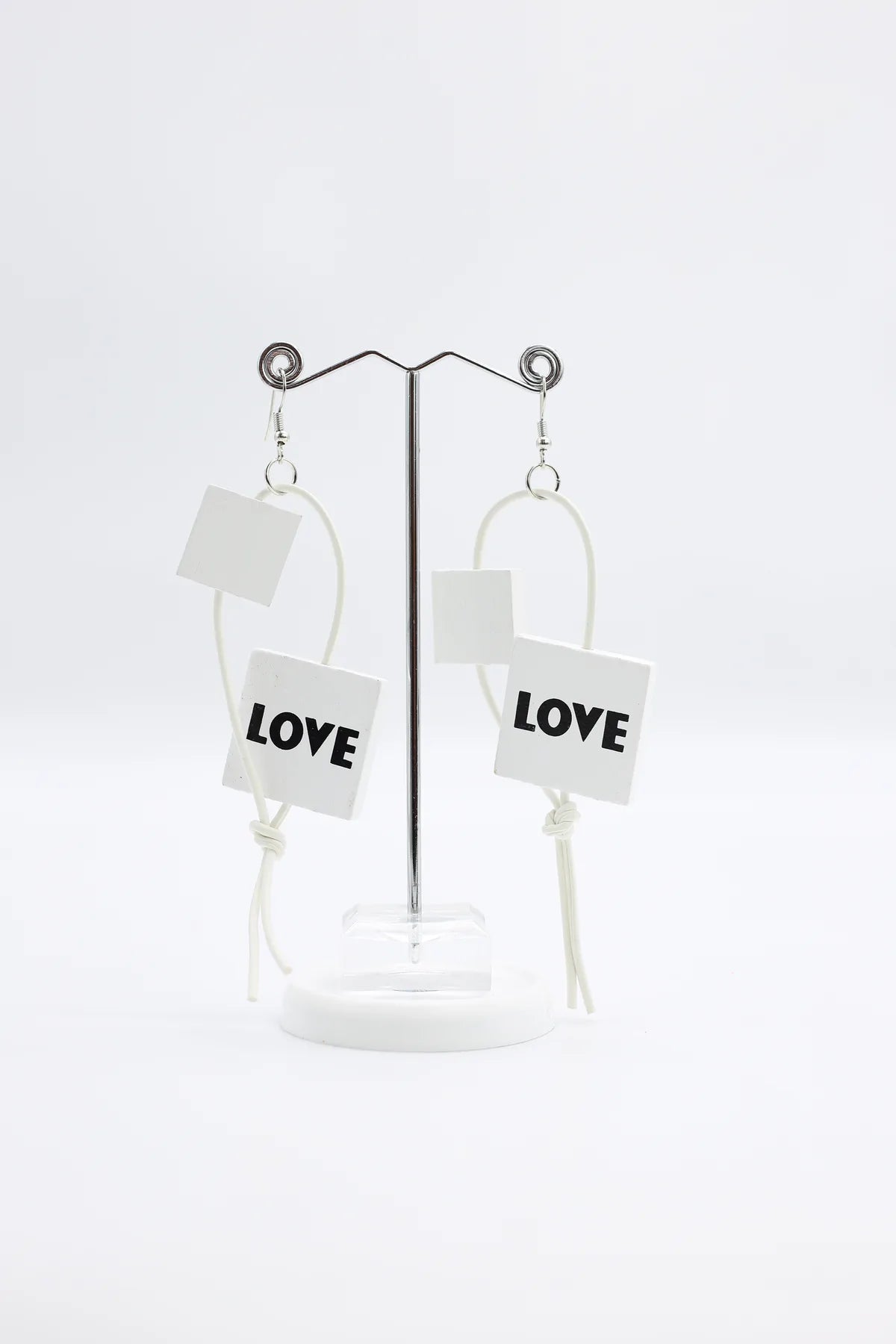 Jianhui Leatherette LOVE Earrings - Essential Elements Chicago