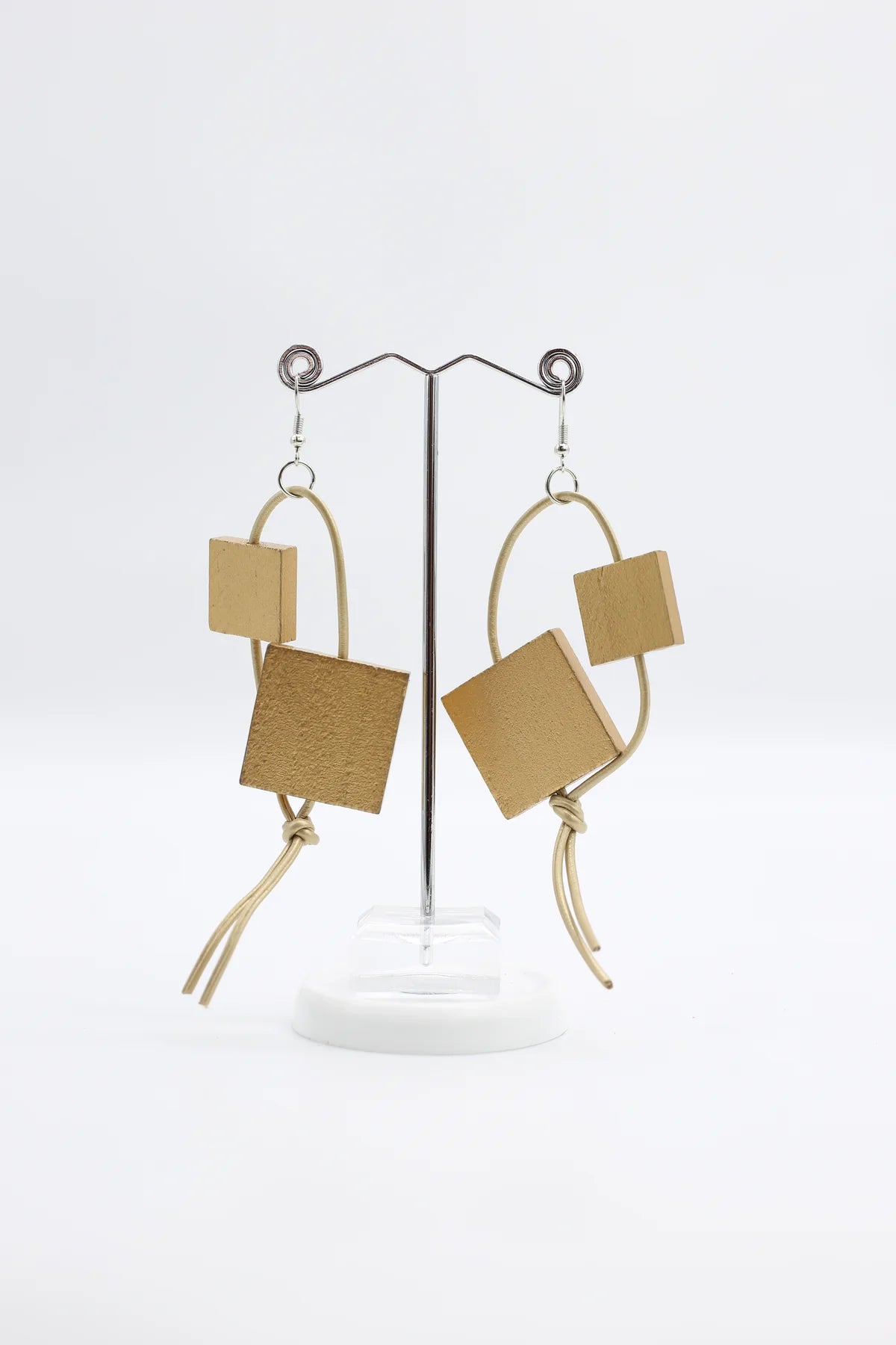 Jianhui Leatherette & Squares Earrings - Essential Elements Chicago