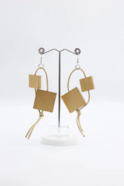 Jianhui Leatherette & Squares Earrings - Essential Elements Chicago