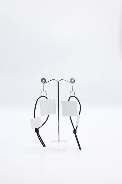 Jianhui Leatherette & Squares Earrings - Essential Elements Chicago