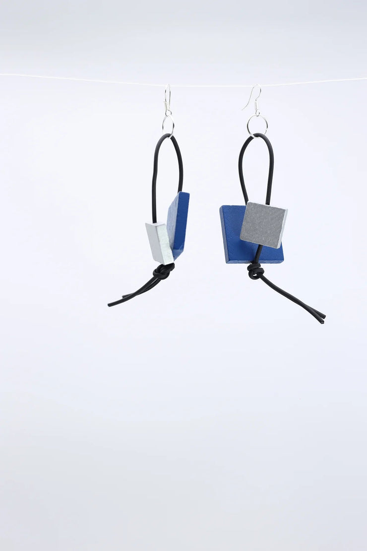 Jianhui Leatherette & Squares Earrings - Essential Elements Chicago