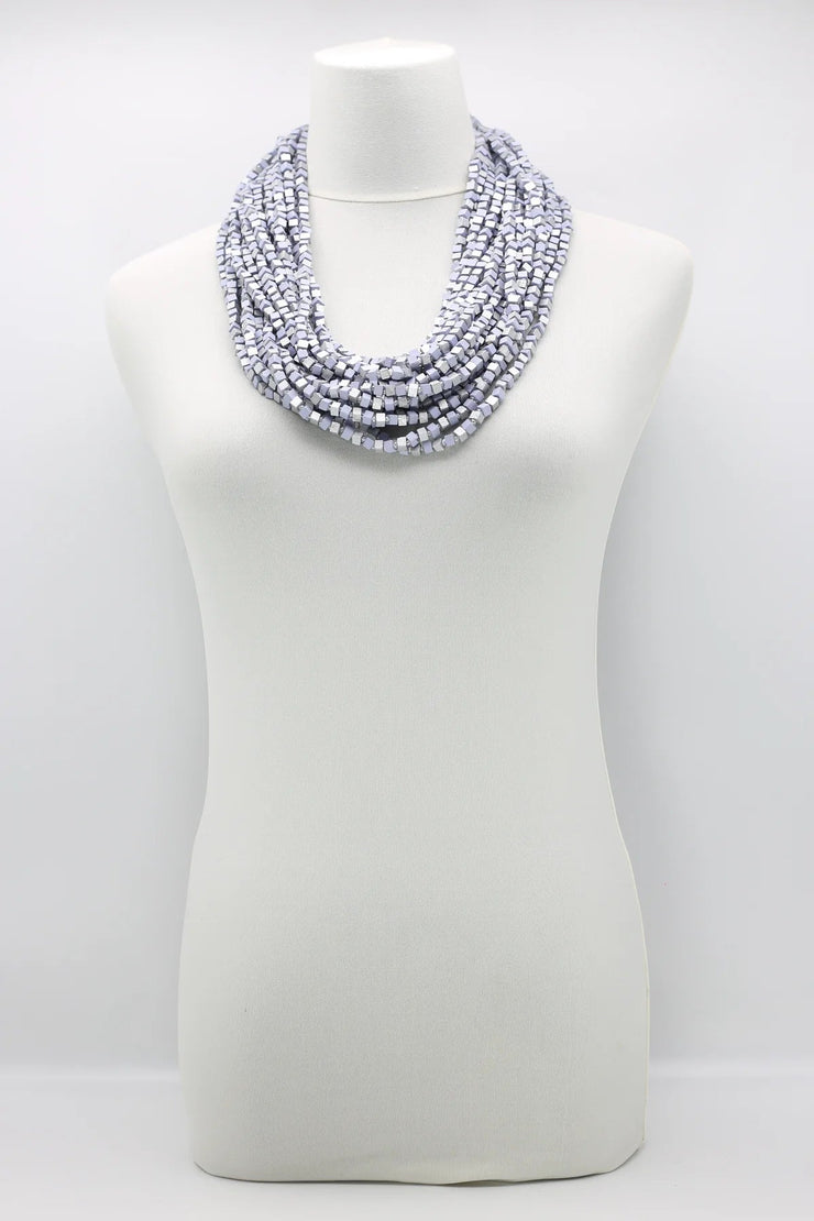 Jianhui Silver and Lilac Pashmina Necklace - Essential Elements Chicago