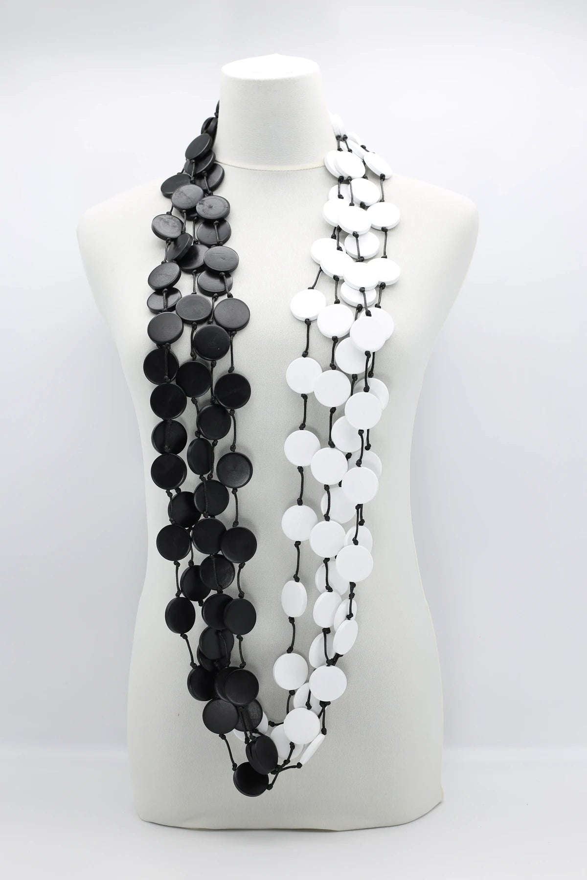 Jianhui  White & Black Coin Necklace - Essential Elements Chicago