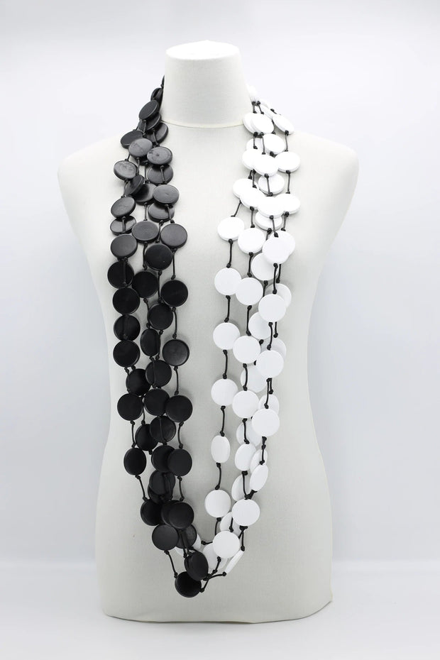 Jianhui  White & Black Coin Necklace - Essential Elements Chicago