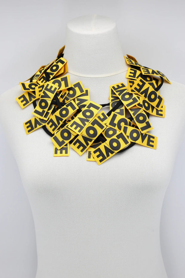 Jianhui Yellow LOVE Ribbon Necklace - Essential Elements Chicago