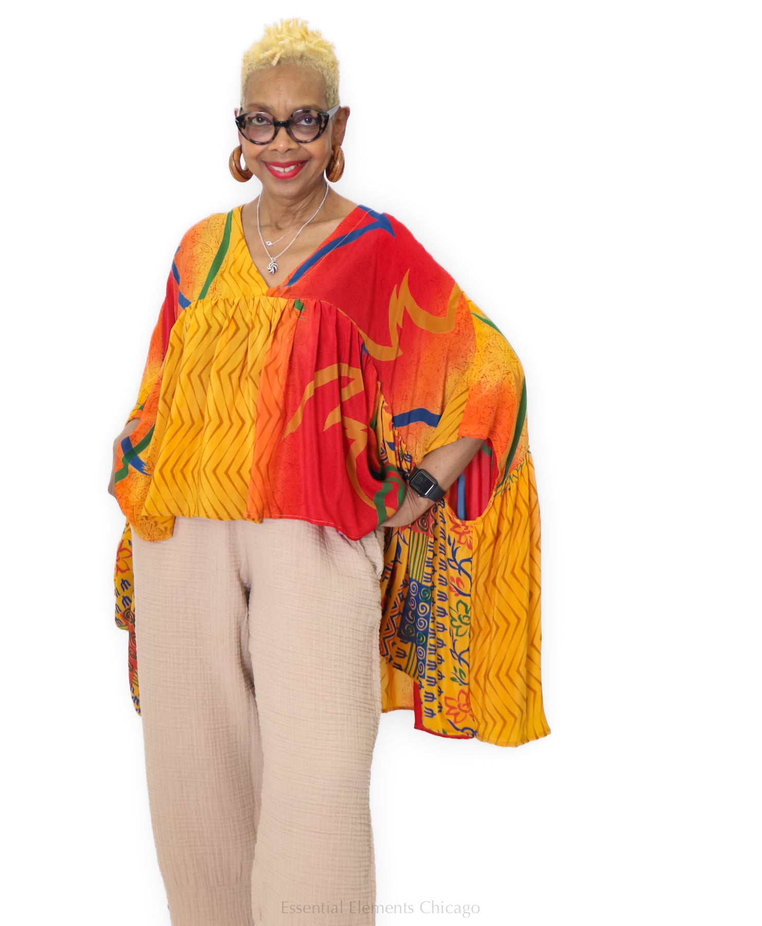 Kantha Gold Dust Crop Top